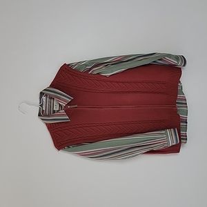ORVIS Button-Down Size 12 with Size Large Sweater Vest